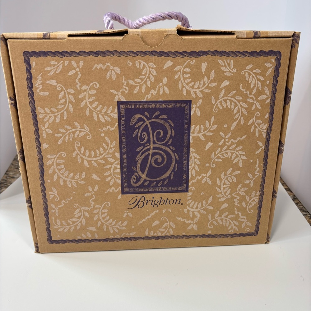 Brighton Yellow and Brown Embossed Shoulder Bag - Picture 2 of 9